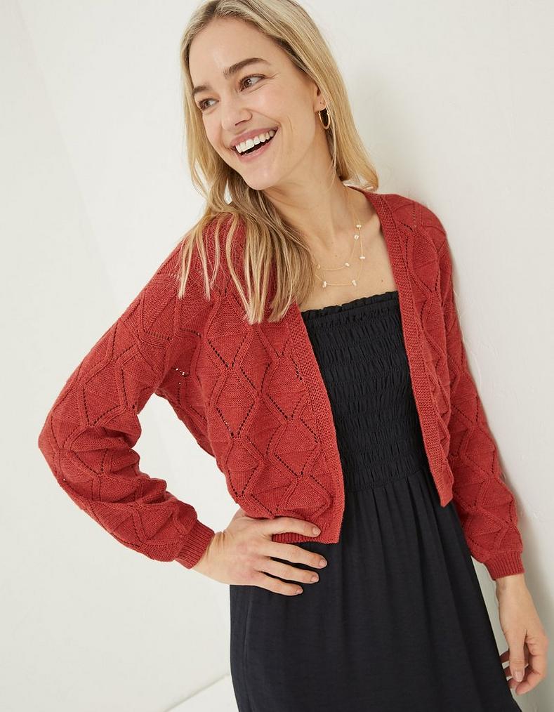 Anna Pointelle Cardigan