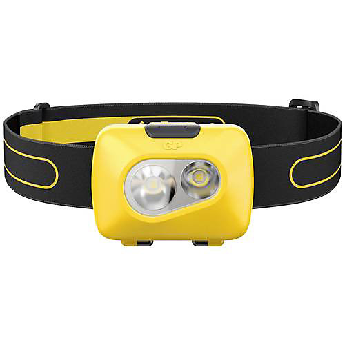 Lampe frontale GP Discovery CH42 LED 110 lm - 3 niveaux, étanche, piles AAA incluses