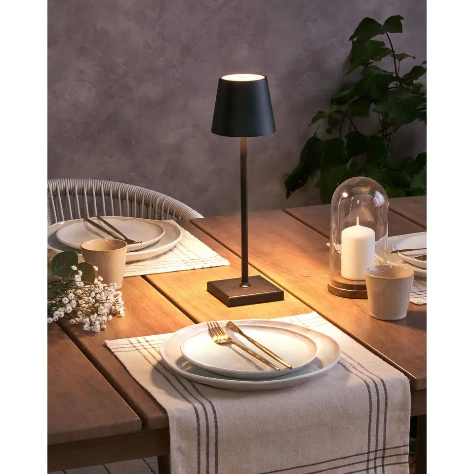 BACEIRO - Tafellamp - Zwart - Aluminium