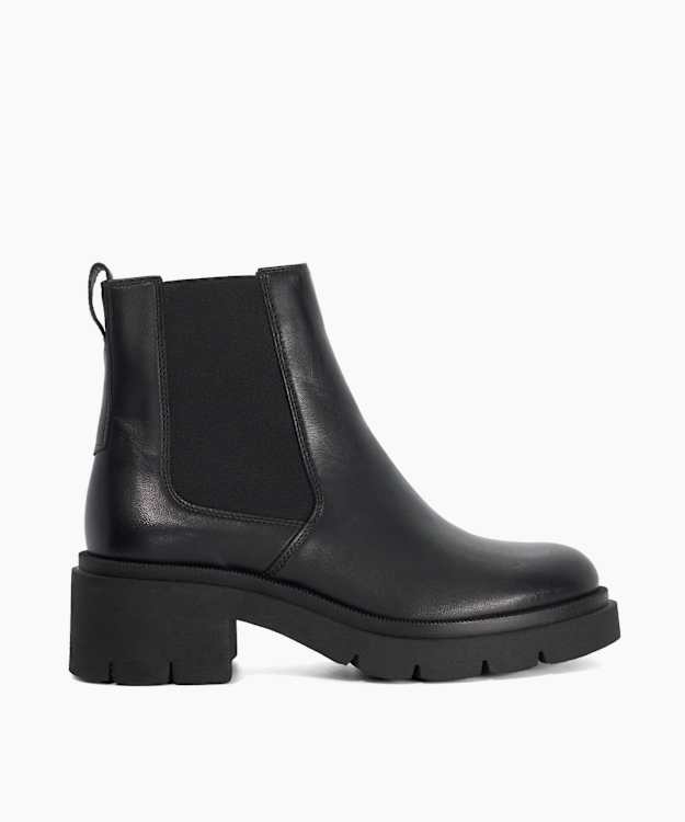 Padelle Black - Leather Chelsea Ankle Boots