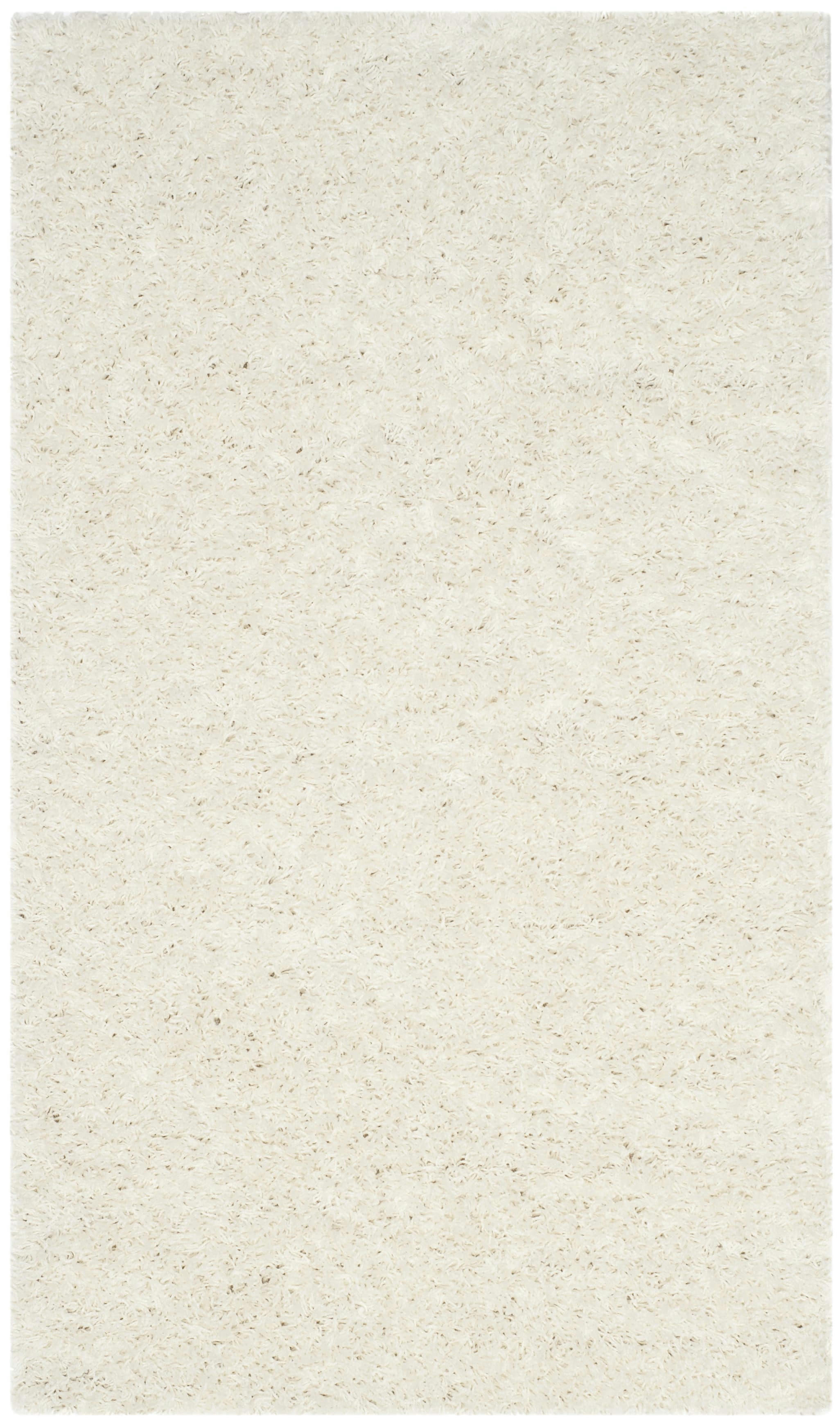 ATHENS SHAG - Tapis de salon interieur hirsute en blanc, 122 x 183 cm