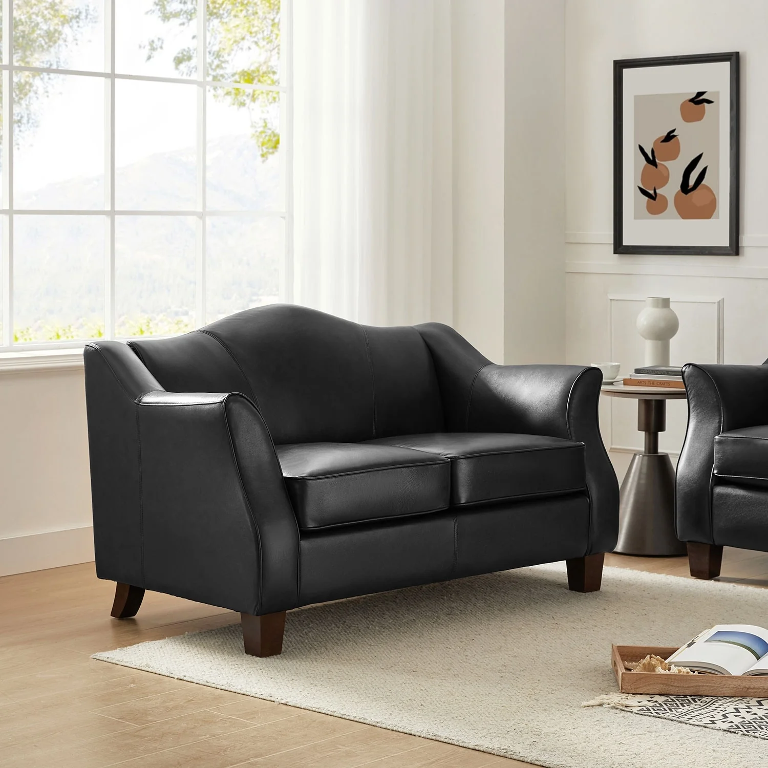 Franco Traditional 60 Wide Genuine Leather Sofa by HULALA HOME