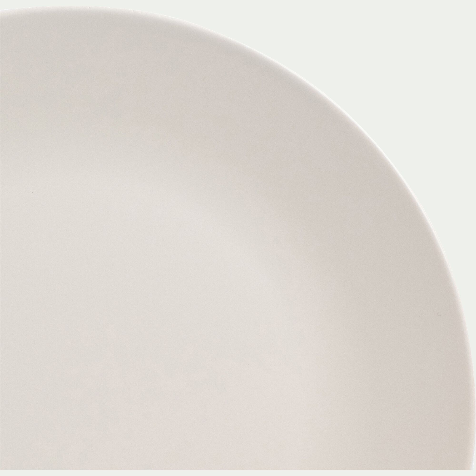 HALIMA - Assiette plate en faïence D26cm - blanc ventoux
