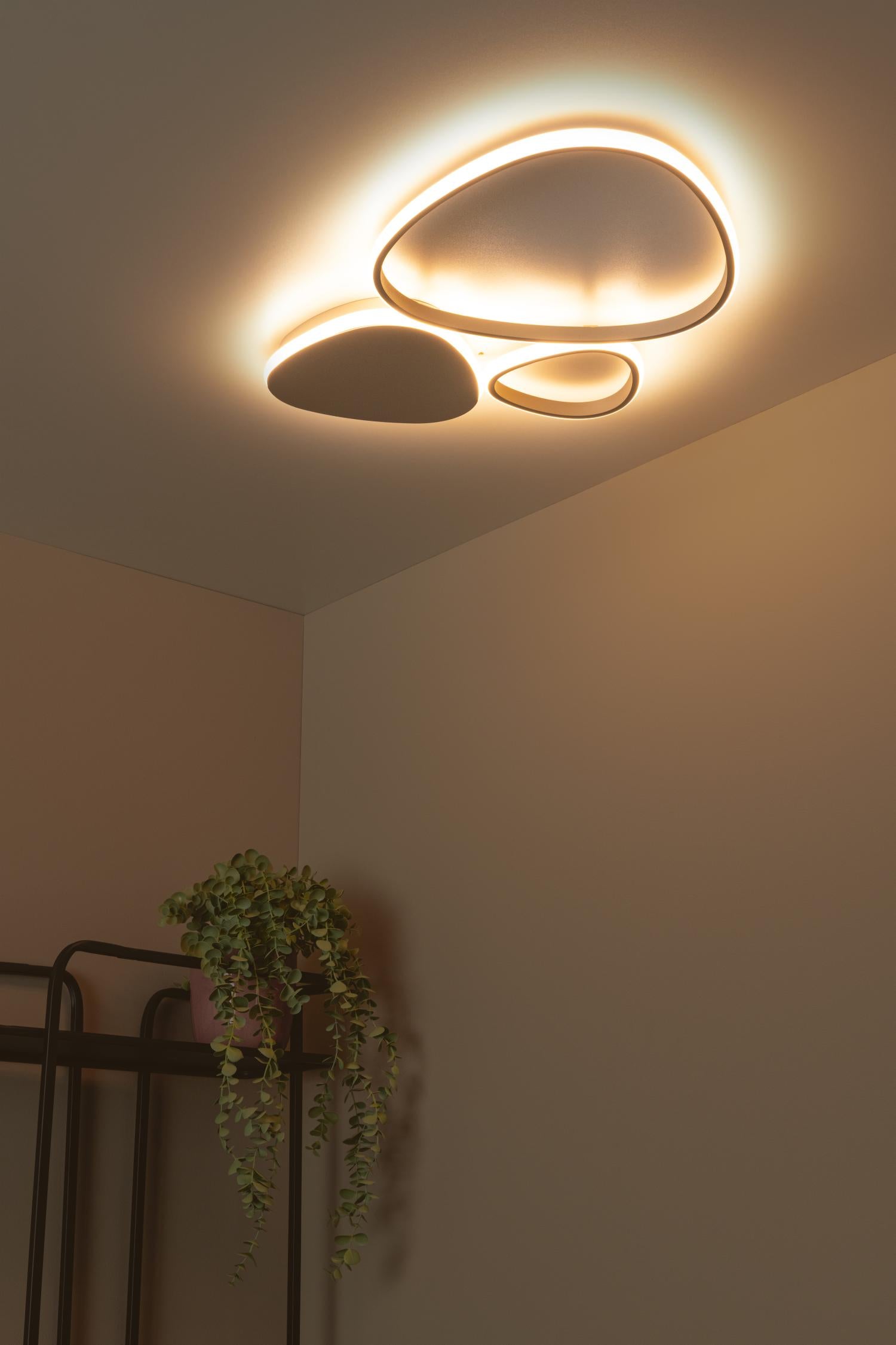 Lucide plafonnière SAMLING - Geïntegreerde LED - Taupe