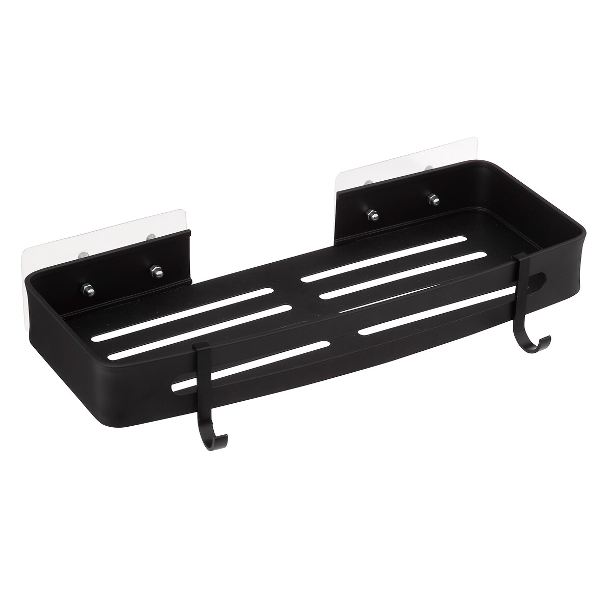 Suporte wc com adesivo preto alumínio