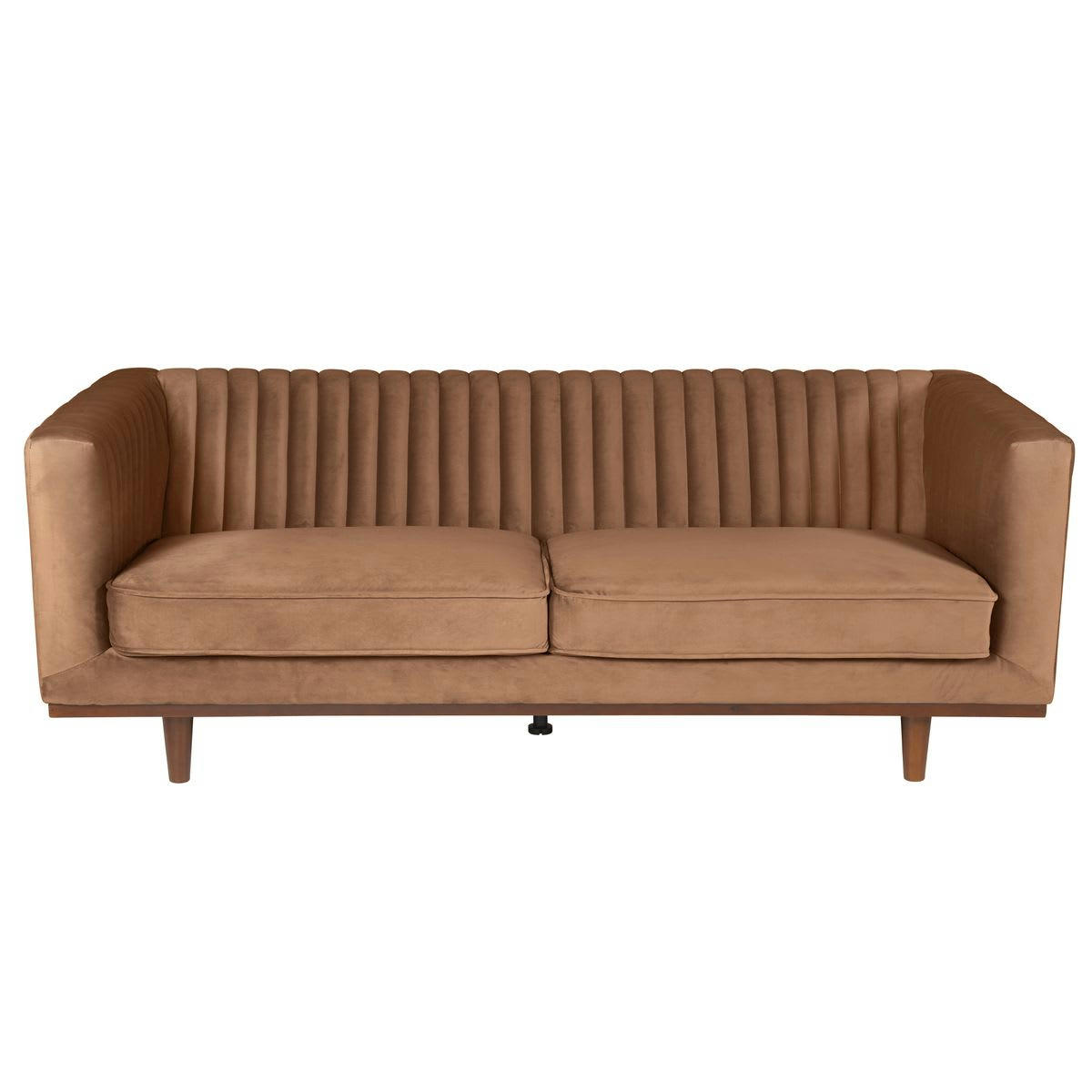 DANTE - Canapé 3 places en velours caramel