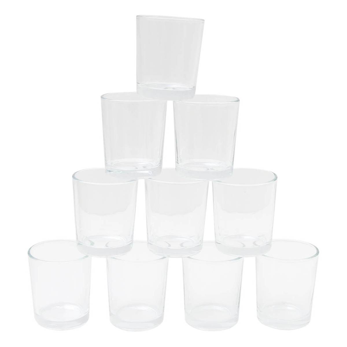 Plain Clear Tealight Holders 10 Pack