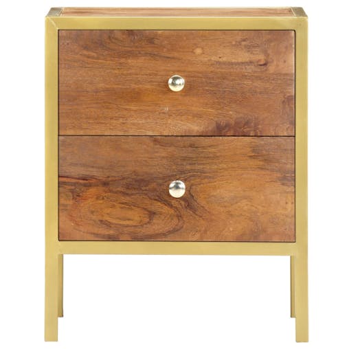NNEVL Bedside Cabinet 40x35x50 cm Solid Mango Wood