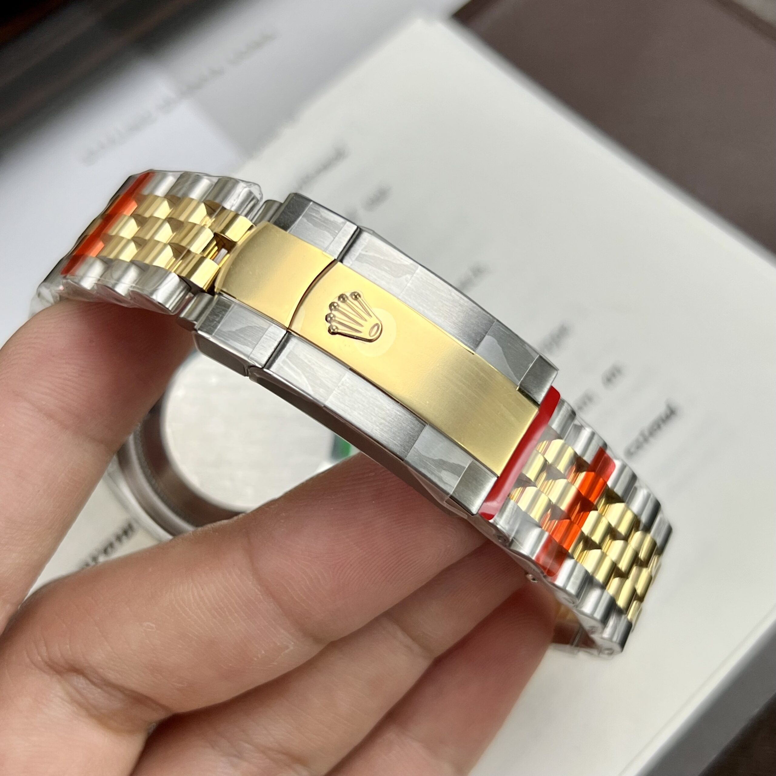 Rolex Datejust SS/YG Plated Champagne Dial CZ Diamonds 41mm Jub Replica
