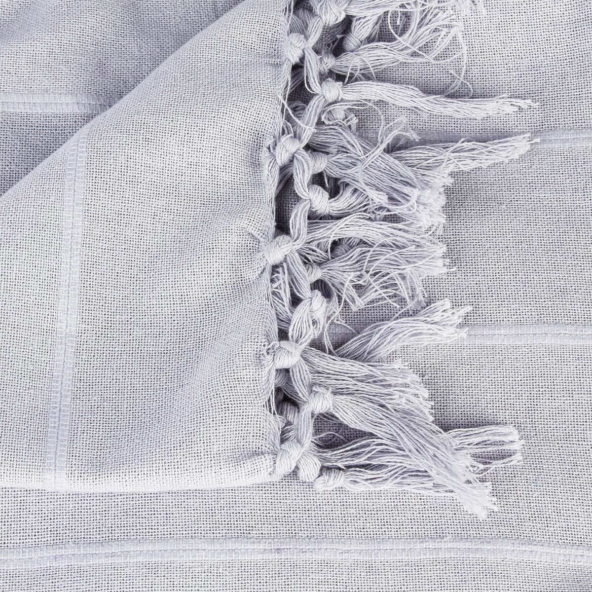 Printed bed throw, cotton Mouse grey, 160x220 cm