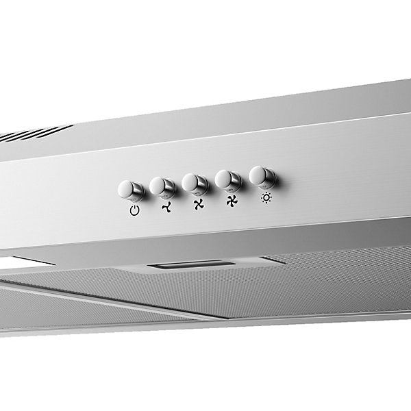 Hotte casquette 60cm 220m3/h 3 vitesses hotte encastrable évacuation ou recyclage inox Ciarra CD6903DS