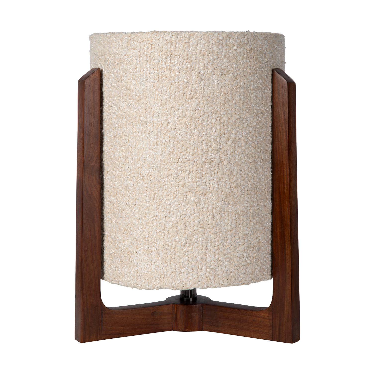 Atmooz Enzo - tafellamp - Ø34 x H43 cm - bruin - bouclé kap - E27