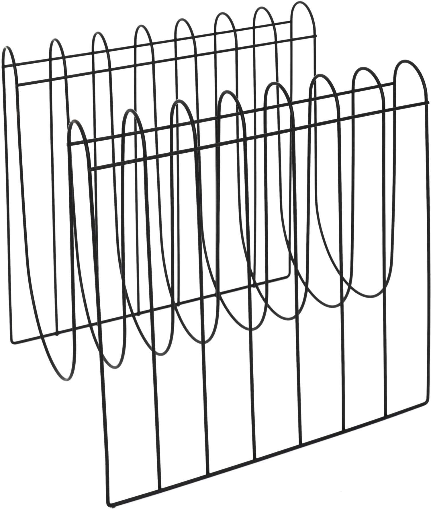 - Range magazines en métal filaire spirale noir