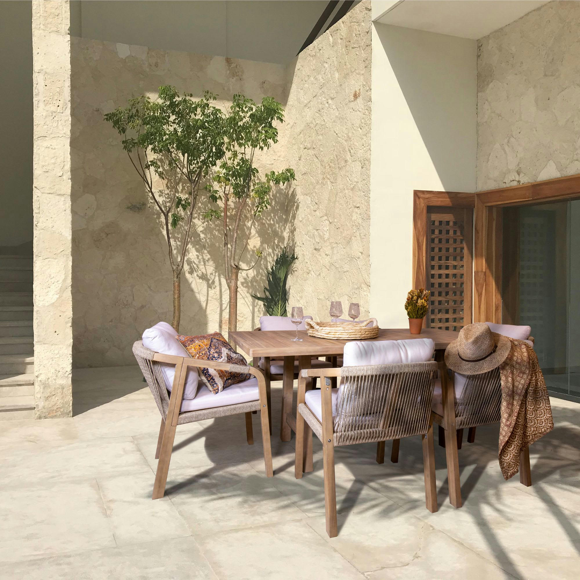 SAONA - Table en bois d'acacia massif 170cm