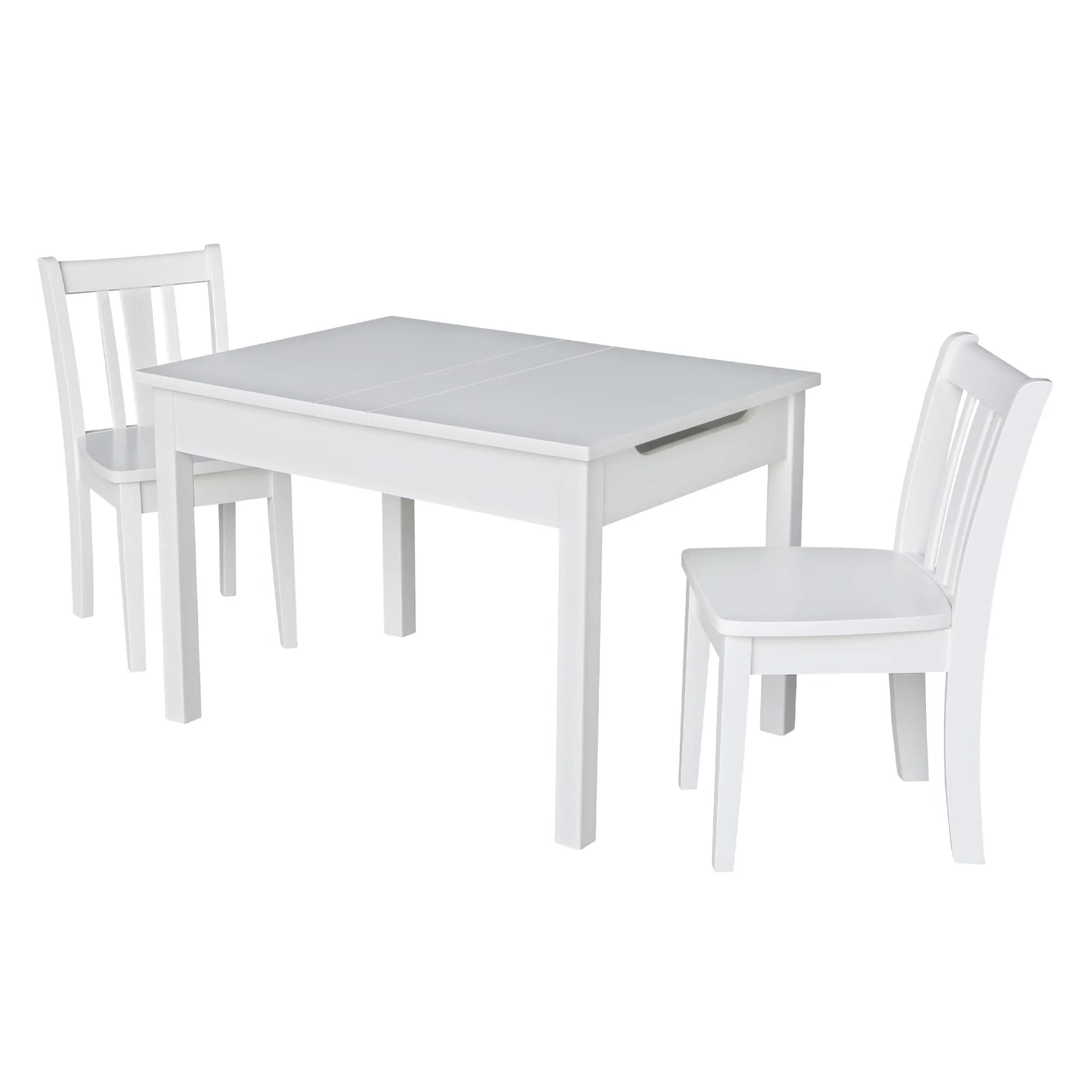 Kids Table with Lift Up Top and 2 San Remo Juvenile Chairs - 3 Piece Set