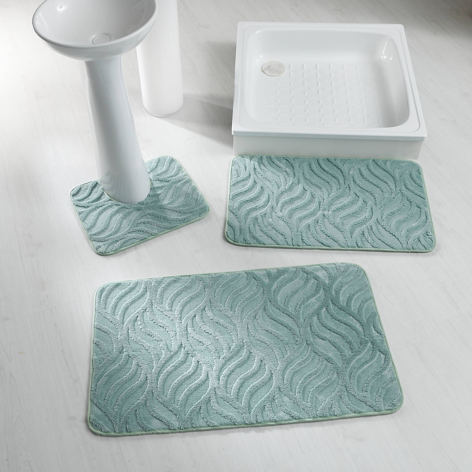 Tapis de bain reliéfé effet "flamme"