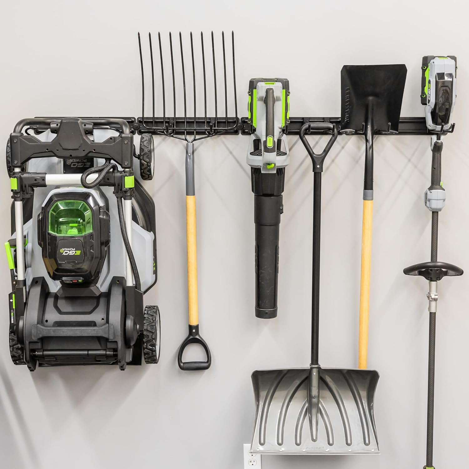 StoreYourBoard Garage Tool Organizer Wall Mount – Heavy Duty Garage Wall Organizer for Garage Organization and Storage, Broom Holder Wall Mount for Gardening Tools & Yard Tools – 64 Holds 600 lbs