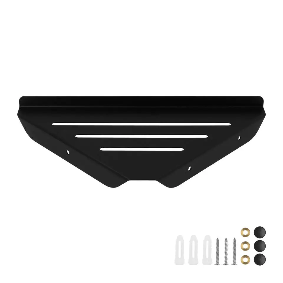 QUVIO Wandplank hoek - Metaal - Zwart