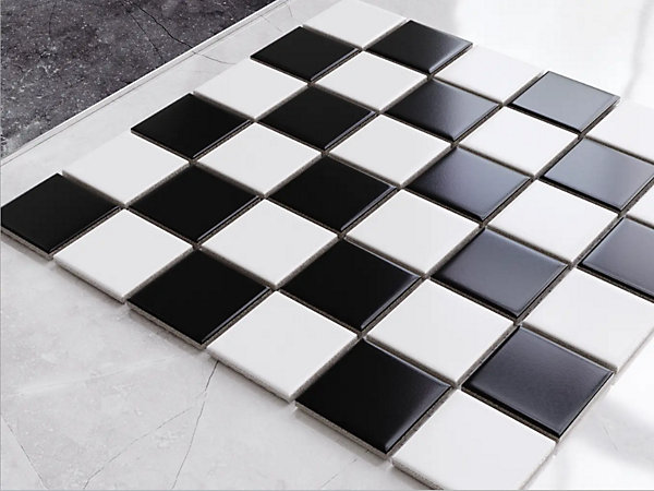 Mosaïque sur résille pour salle de bain et cuisine en céramique 30 cm x 30 cm - Original chaturanga