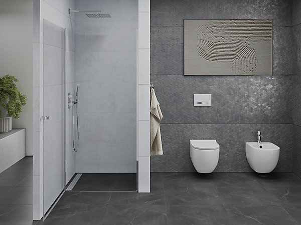 Mexen Pretoria porte de douche à ouverture battante 60 cm, transparent, chrome - 852-060-000-01-00