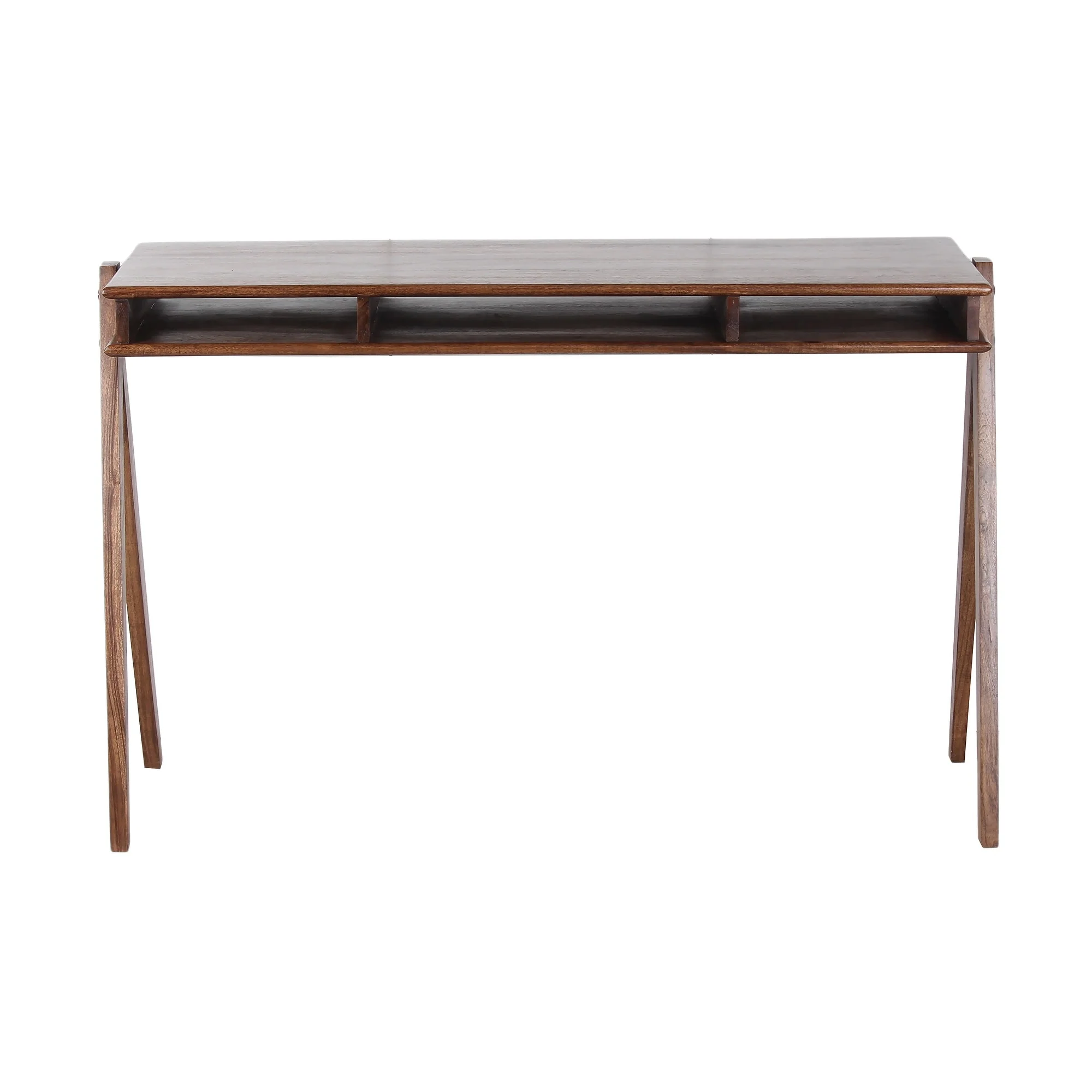 Porter Designs Portola Transitional Solid Acacia Wood Desk, Brown