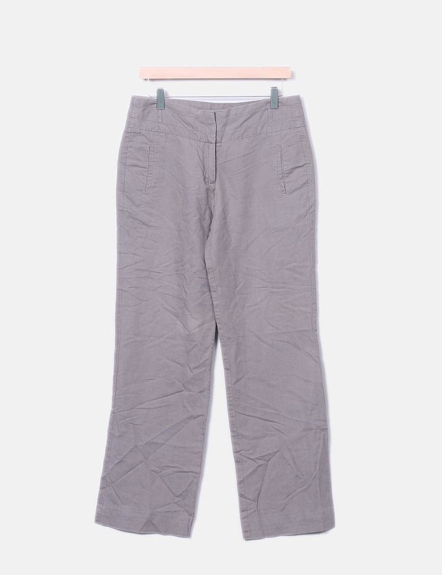 Camaïeu Brown linen chinese trousers