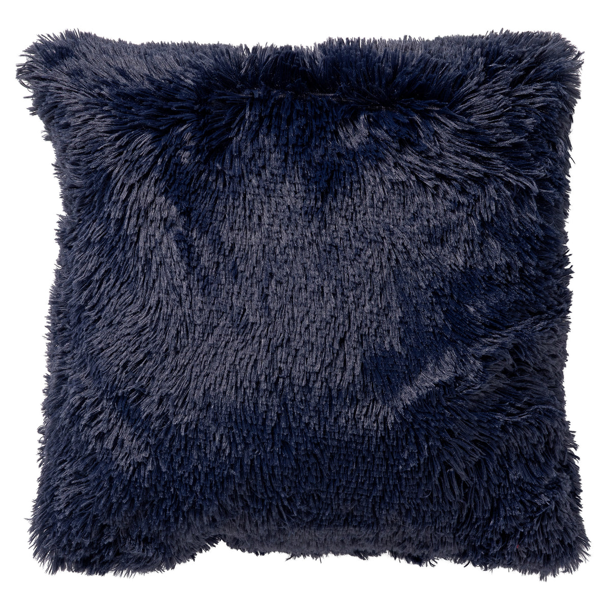 FLUFFY - Sierkussen 45x45 cm - superzacht - effen kleur - Insignia Blue - donkerblauw