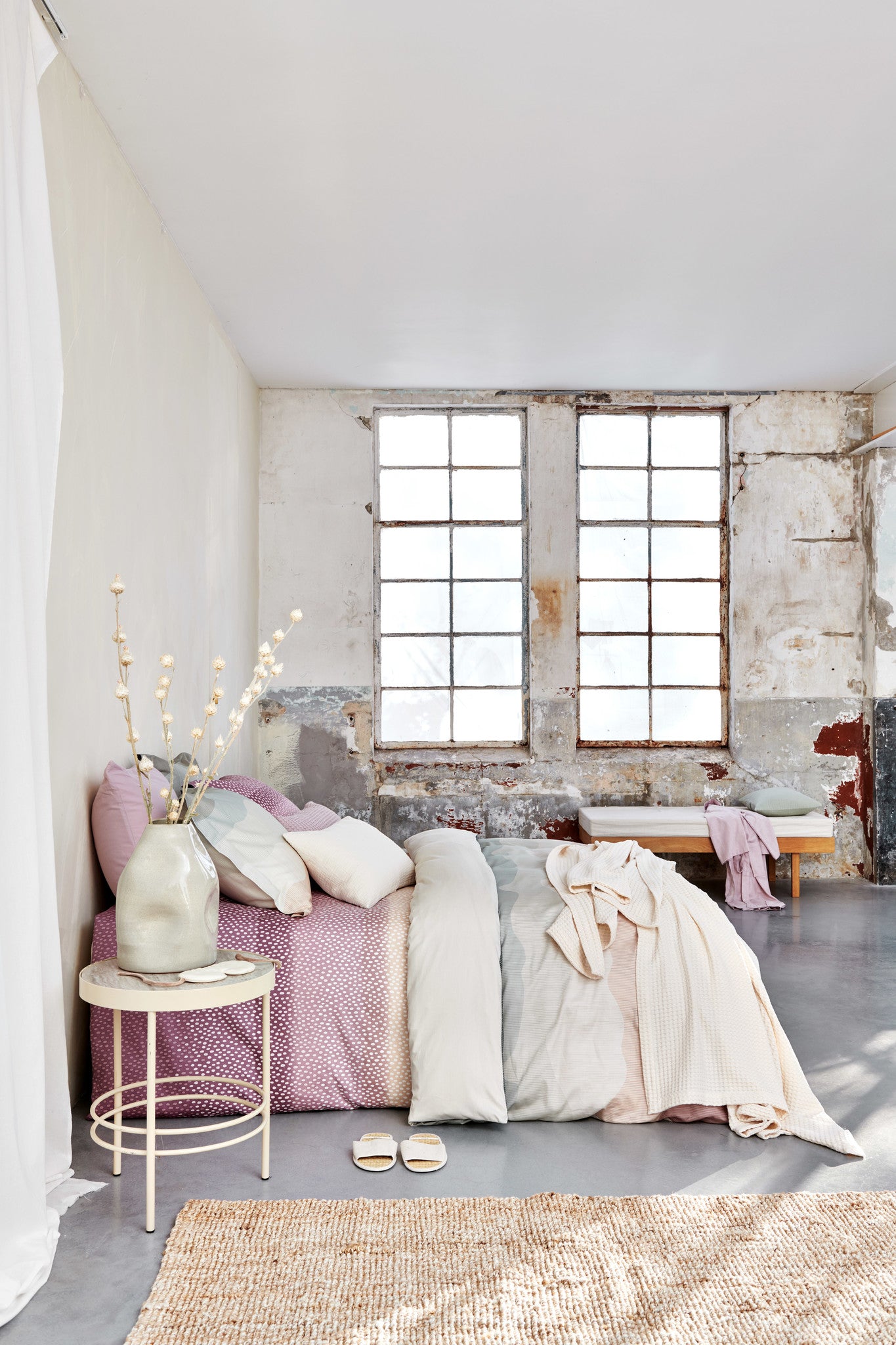 Vandyck Washed Cotton Dekbedovertrek 140 x 200/220 cm - Pale Pink