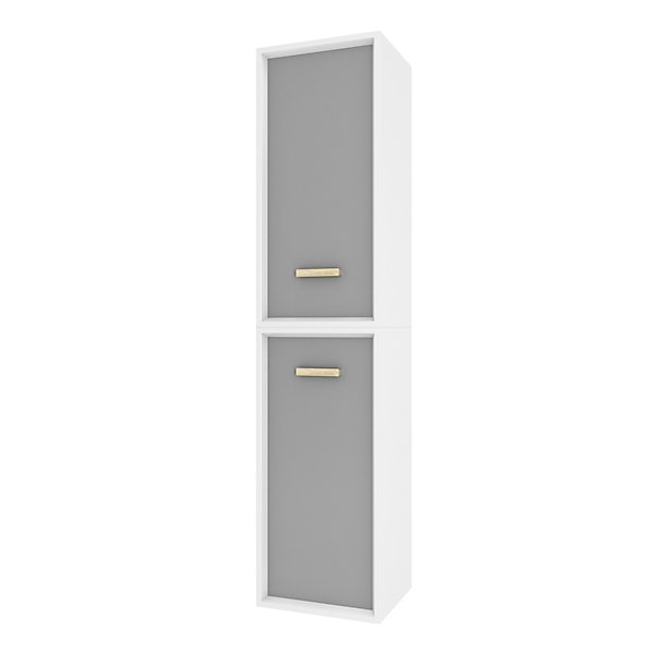 COLONNE DE SALLE DE BAIN SCANDINAVE BLANC A SUSPENDRE - H150xP25xL35cm - NORDIK ASKA
