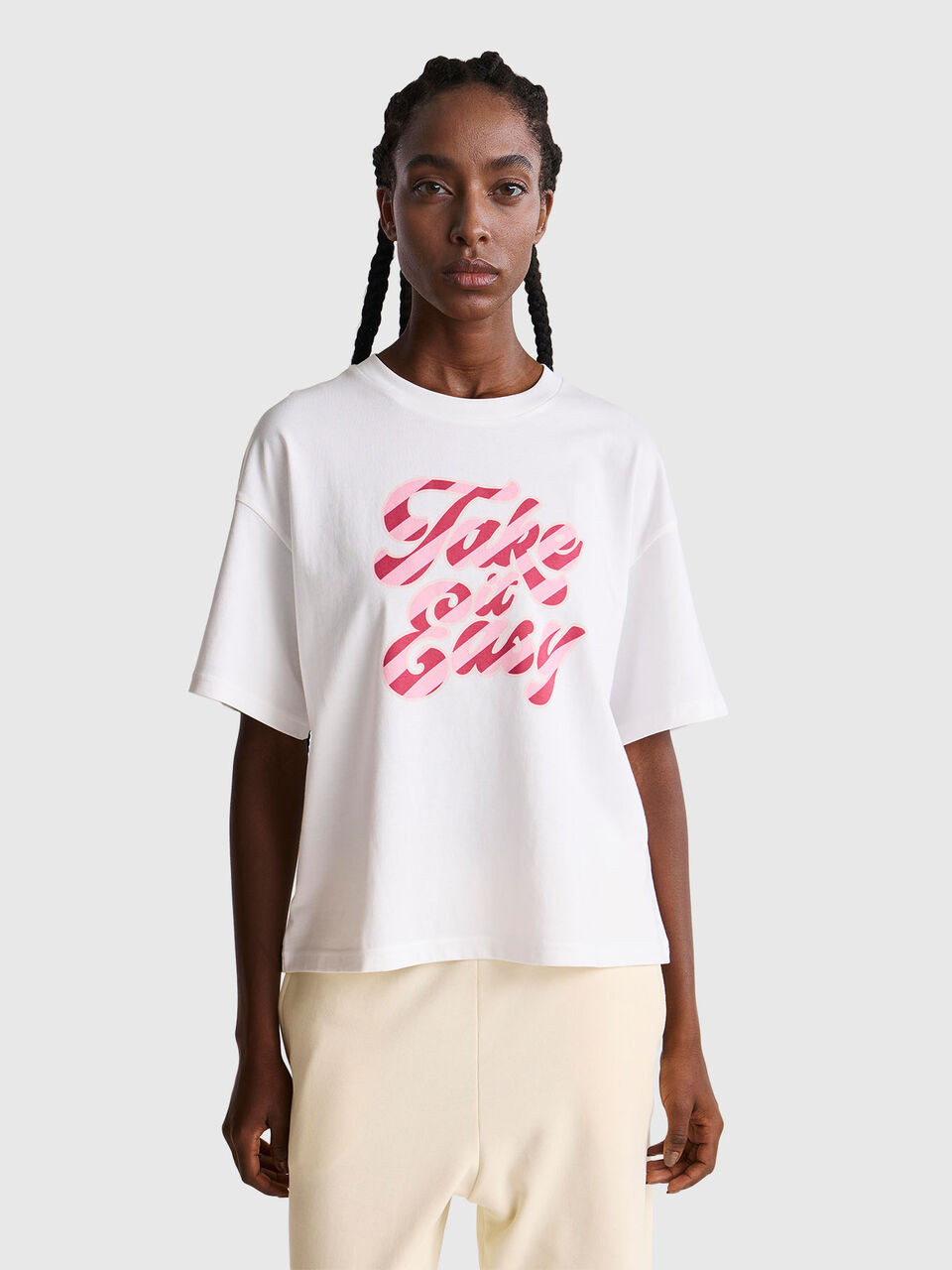 T-shirt with slogan print