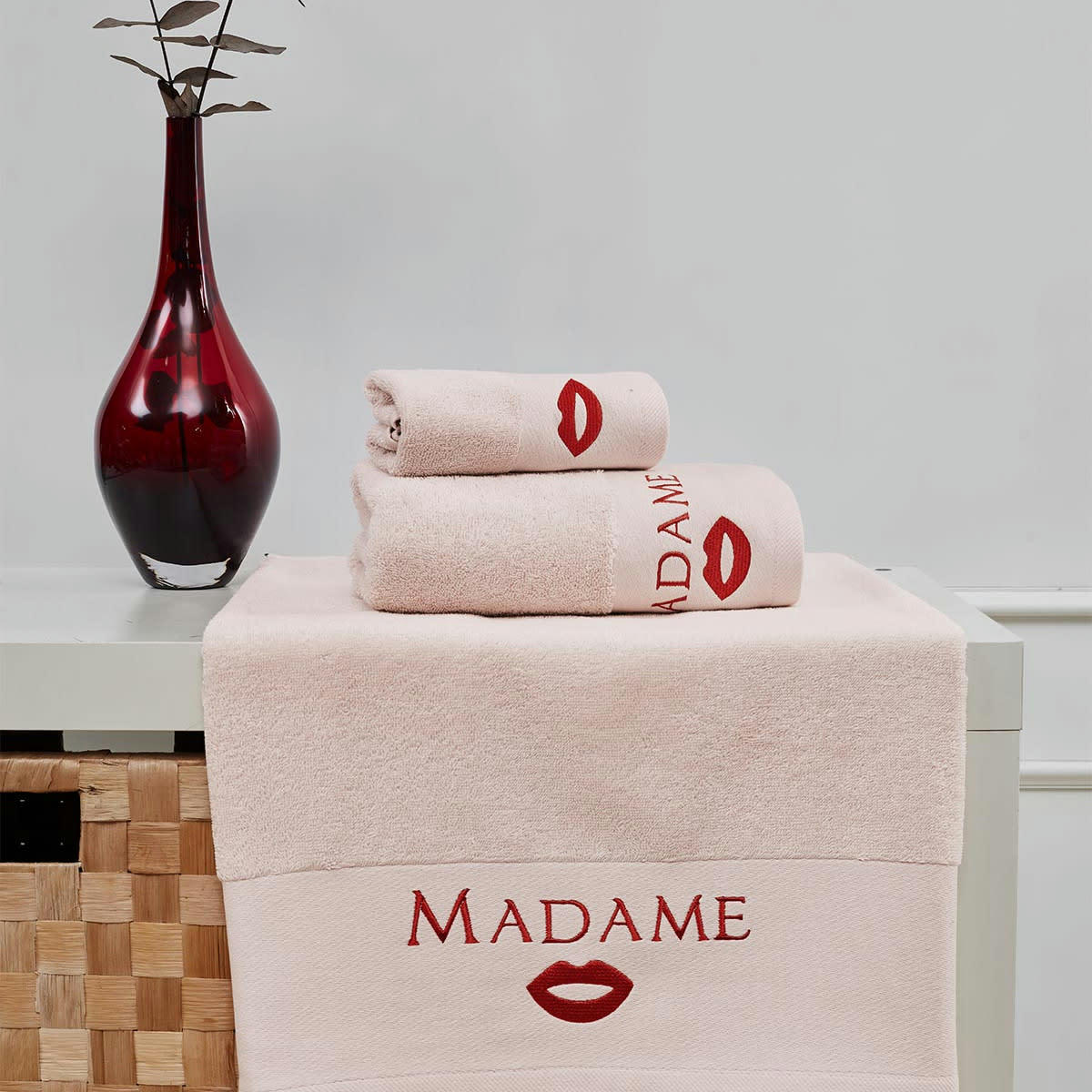 MADAME - Serviette de toilette en coton Petale 50x100 cm