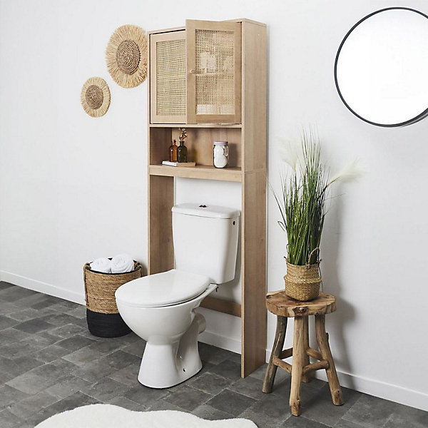 Meuble dessus de WC Bali en rotin tressé