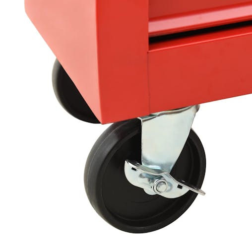 NNEVL Tool Trolley with 10 Drawers Steel Red