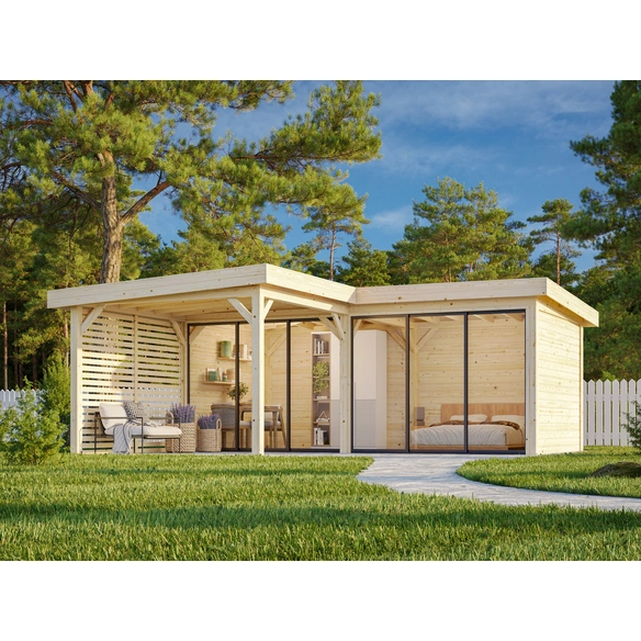 Pavillon »Lenna Set 413 Slide«, BxHxT: 588 x 245 x 588 cm, Grau