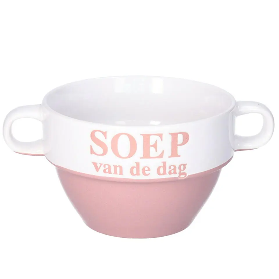 Soepkommen - Soep van de dag - oud roze - Stapelbaar