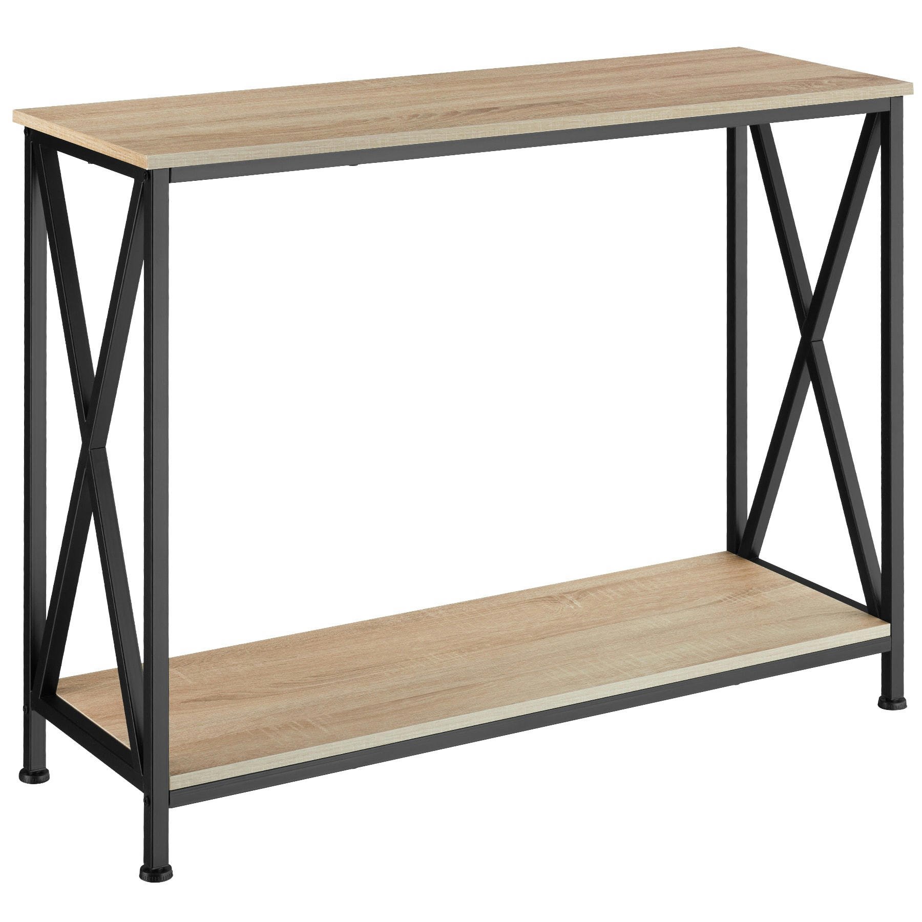 - Console Style industriel Bois clair industriel, Chêne Sonoma