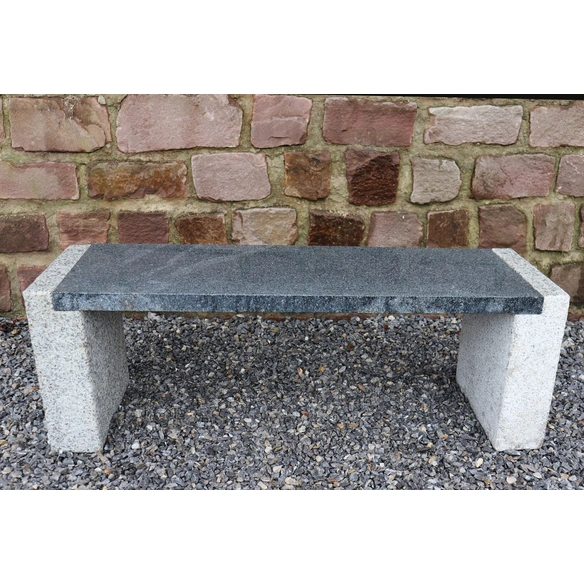 Gartenbank, BxHxT: 120 x 34 x 45 cm, Granit, Oberfläche poliert