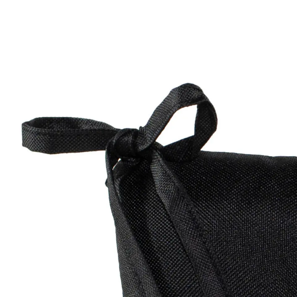 Anna's collection Stoelkussen gewatteerd - zwart - 38 x 38 cm