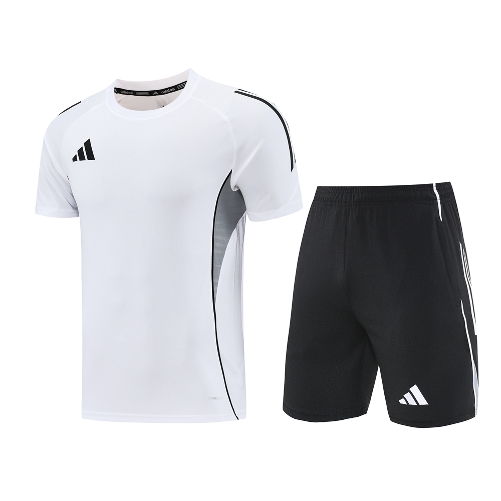 Adidas Short Sleeve Training Jersey Set - AD09- White/Black