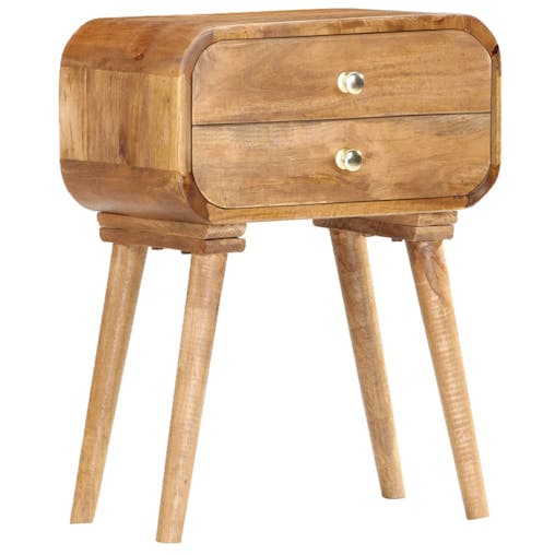 NNEVL Bedside Cabinet 43x30x58 cm Solid Mango Wood