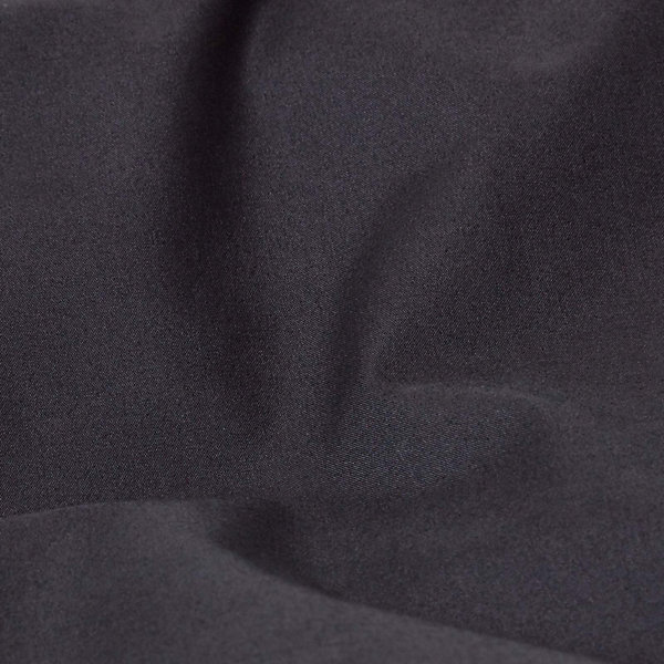 Drap plat uni 100 % coton égyptien 200 fils noir, 270x300 cm - HOMESCAPES