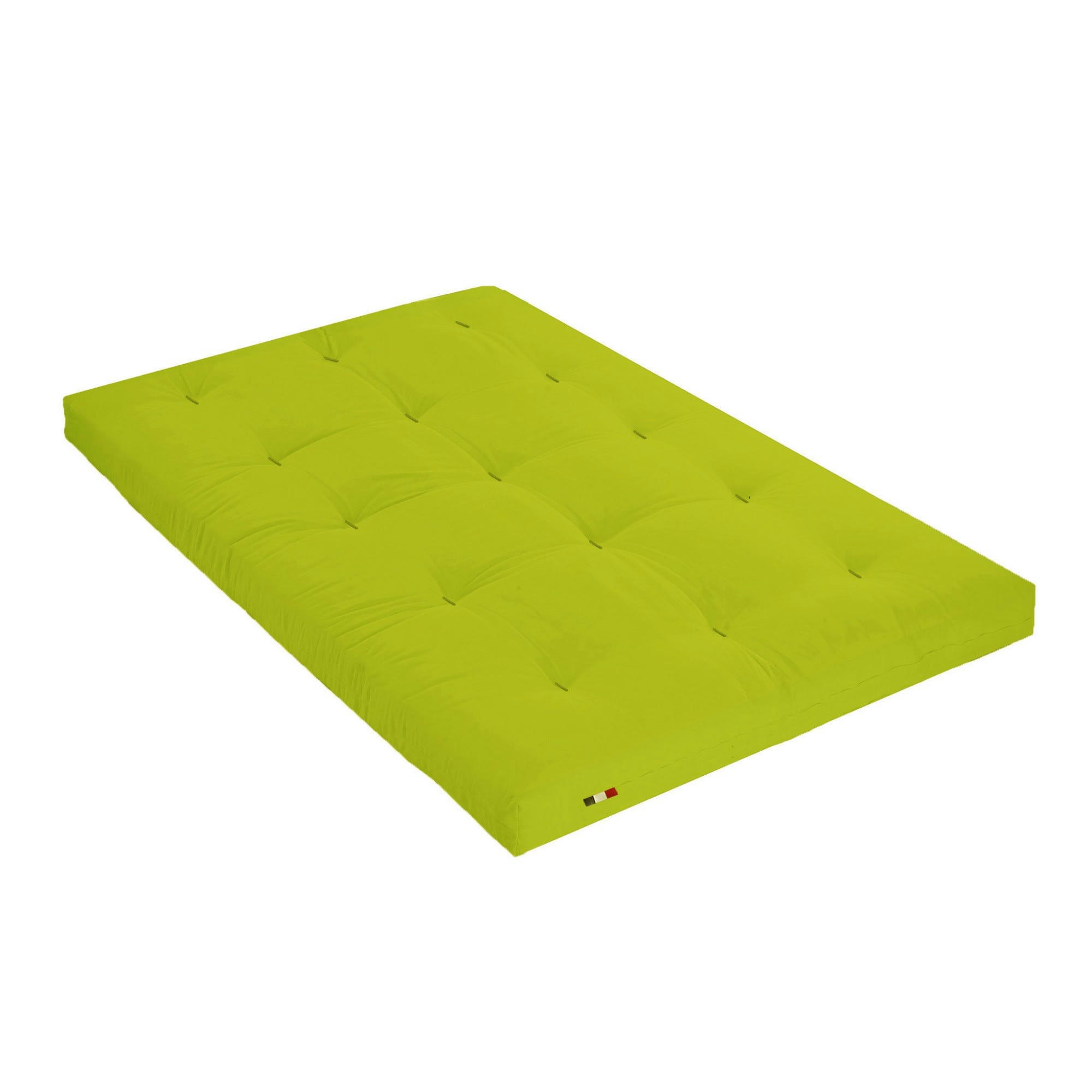FUTON COTON - Matelas futon coton pistache 160x200