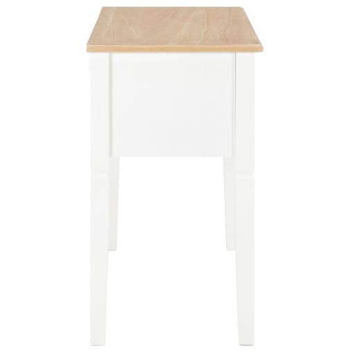 NNEVL Writing Desk White 109.5x45x77.5 cm Wood