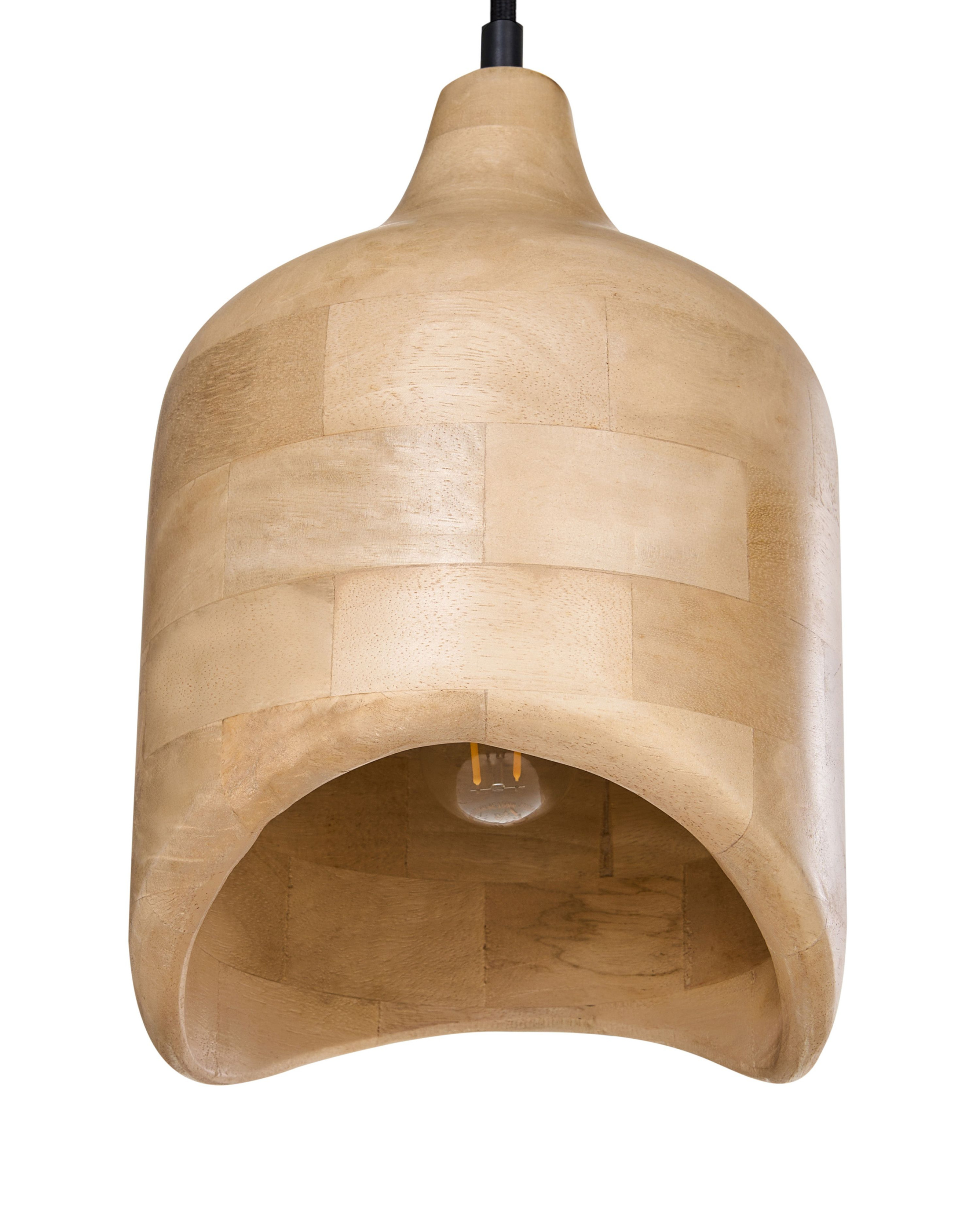 Lampa wisząca PANDU Drewno mango Jasnobrązowy