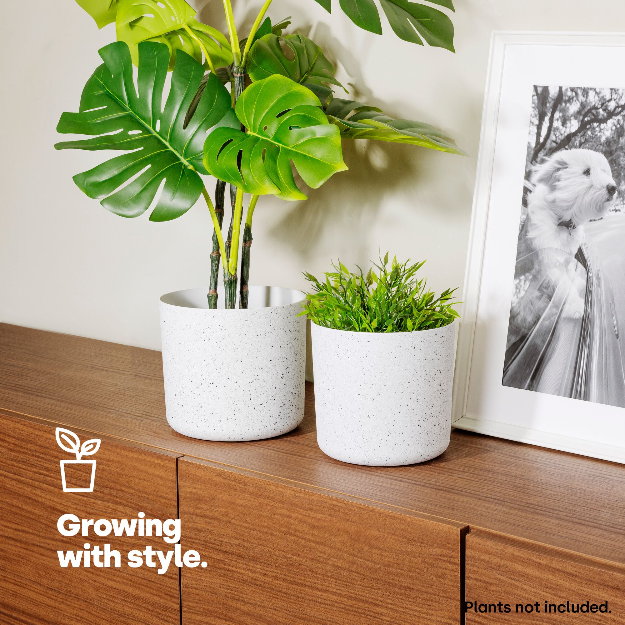 LIVIVO LIVIVO Indoor Plant Pots - Set of 2, 18cm