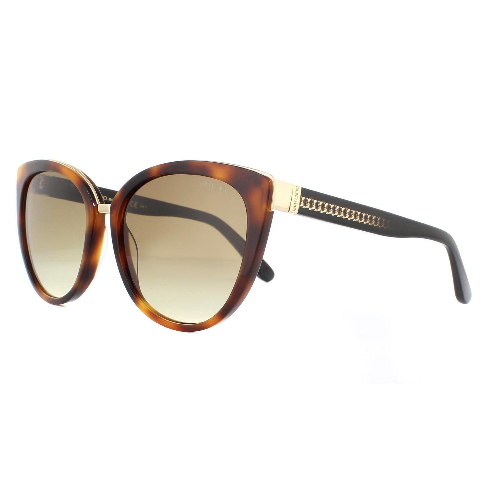 Jimmy Choo Cat Eye Havana Brown Gradient Sunglasses