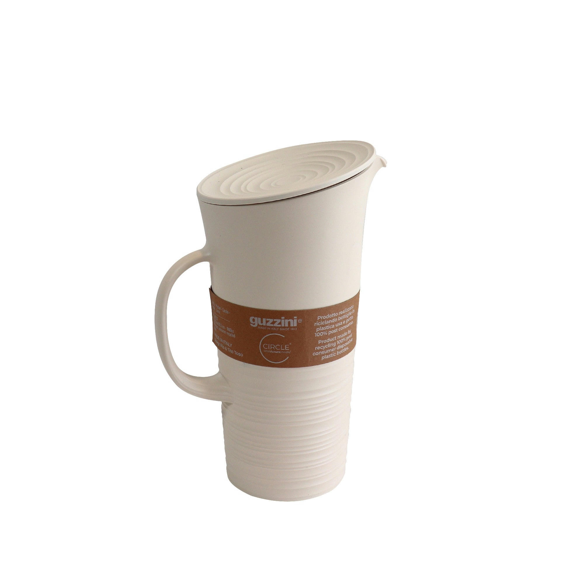 TIERRA - Carafe avec couvercle en plastique recyclé blanc 1,80 litre