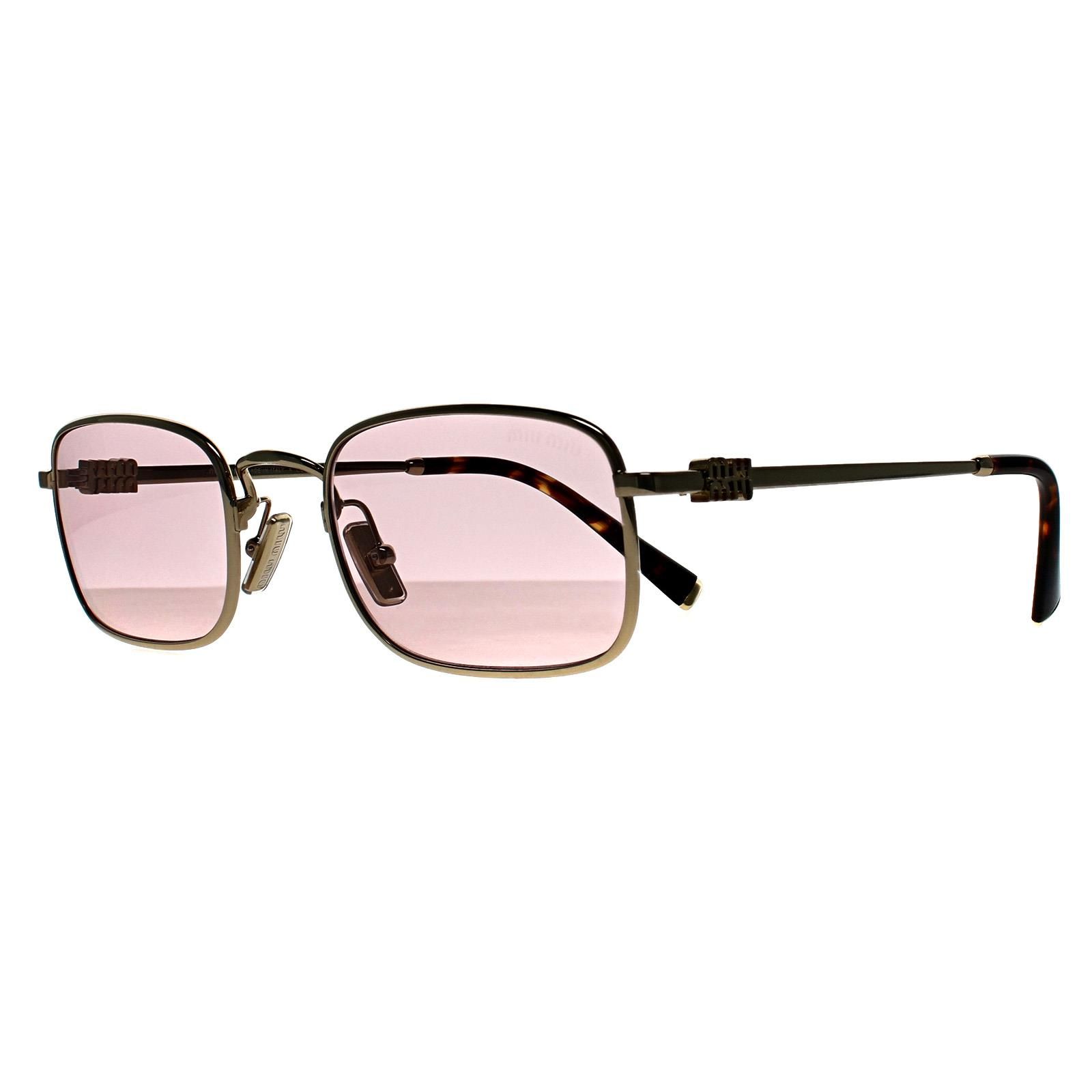Miu Miu Rectangle Pale Gold Pink MU53AS