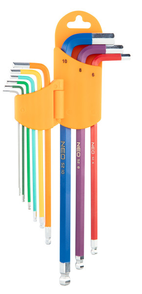 Klucze sześciokątne 1.5-10mm, zestaw 9szt. NEO 09-512