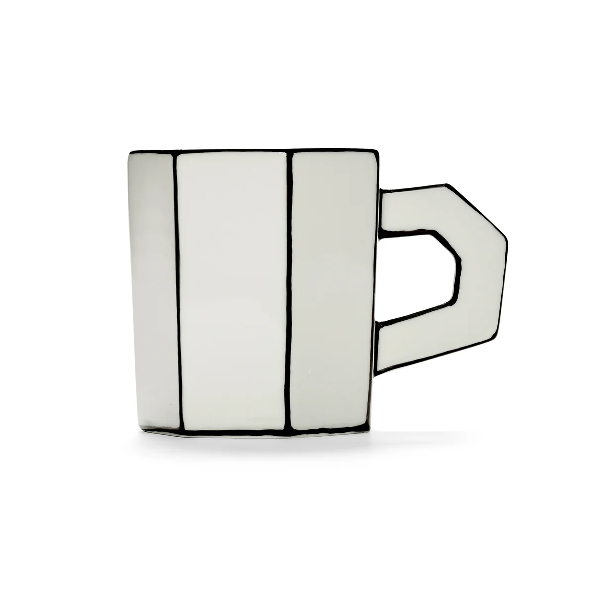 Serax - Carte Blanche Teetasse, 300 ml, weiß / schwarz (2er-Set)